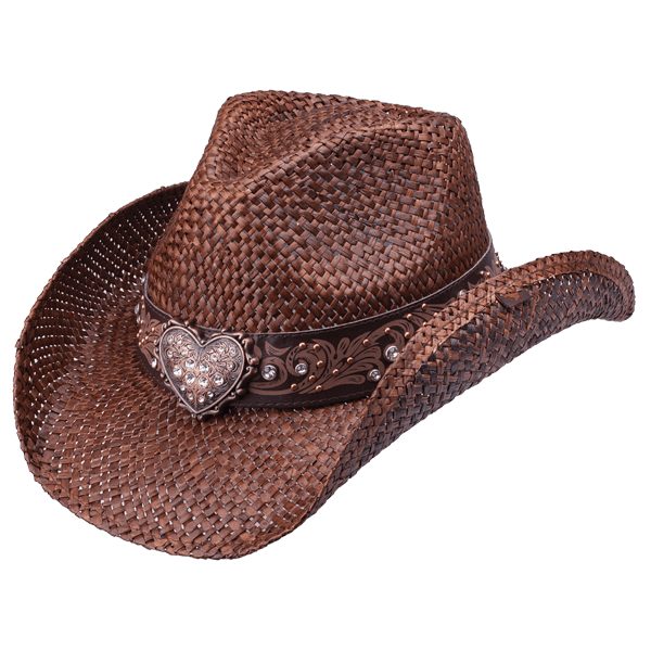 Sierra Oro Straw Cowboy Hat for Men - Flint Western Drifter, Black - view 2